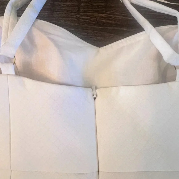 Lilly Pulitzer Lane Pineapple White and Gold Mini Dress Size 6 - Picture 10 of 12